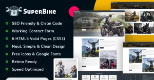 SuperBike and Throttle Motorcycle Html5 Website Template