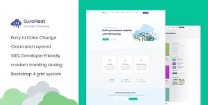 SureHost- Hosting Business PSD Template