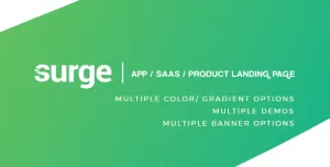 Surge - App / SAAS /  Software / Product Template
