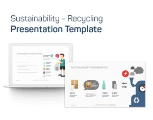 Sustainability - Recycling PowerPoint template
