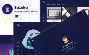 Suzuka - Personal Portfolio PSD Template - TemplateMonster