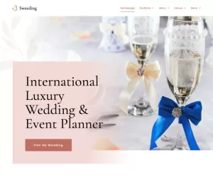 Sweeding  Wedding Event Invitation Elementor Template Kit