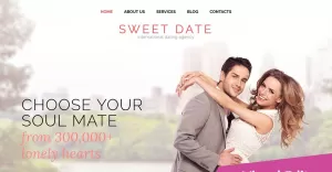 Sweet Date - Dating Moto CMS 3 Template - TemplateMonster