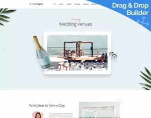SweetDay - Wedding Venue Moto CMS 3 Template