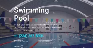 Swimming Pool Moto CMS 3 Template