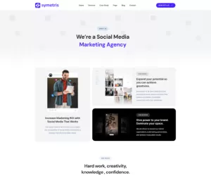 Symetris - Social Media Marketing Agency Elementor Template Kit