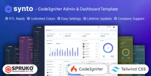 Synto - Codeigniter Tailwind CSS Dashboard Template
