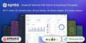 Synto - NodeJS Tailwind CSS Admin Dashboard Template