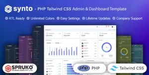 Synto - PHP Tailwind CSS Admin Dashboard Template