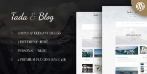 Tada & Blog - Personal WordPress Theme