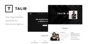 Talib - One Page Parallax Template for Personal & Agency