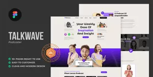 Talkwave - Podcaster Figma Template