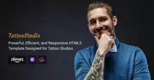 Tattoo Salon - Beauty Responsive HTML Website Template
