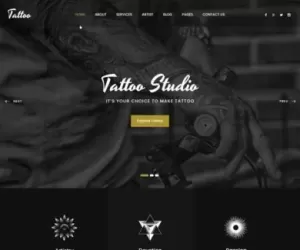 Tattoo Studio WordPress theme 4 creative artistic designs and body art