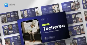 Techerea - Mobile App Keynote Template - TemplateMonster