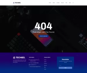 Techies - Technology Branding Agency Elementor Pro Template Kit