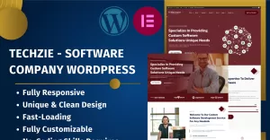 Techzie  - Software Company WordPress Theme - TemplateMonster