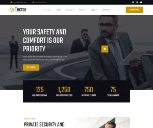 Tector  Bodyguard & Security Agency Elementor Template Kit