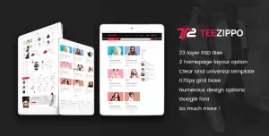 TEEZIPPO - eCommerce PSD Template