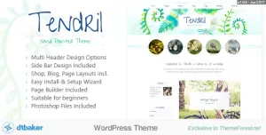 Tendril Watercolor -  Blog & Shop