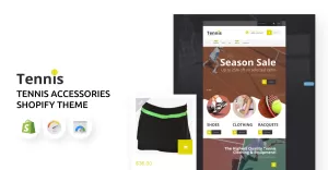 Tennis Accessories Store Shopify Theme - TemplateMonster
