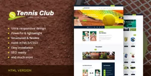 Tennis Club  Sports & Events Site Template