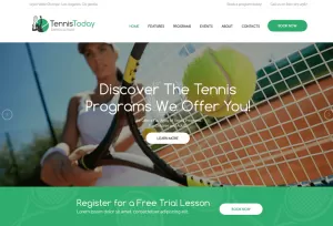 Tennis Today - Sport School & Events Theme