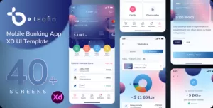 Teofin - Mobile Banking App XD UI Template