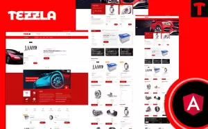 Tezzla  Automobile & Car accessories Shop Angular Website Template