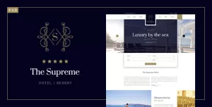 The Supreme - Luxury Hotel  Resort PSD Template