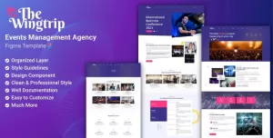 The Wingtrip - Event Management Agency Figma Template