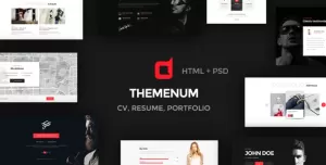 Themenum - Personal Vcard Resume & Cv HTML Template
