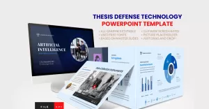 Thesis Defense Technology powerpoint Template