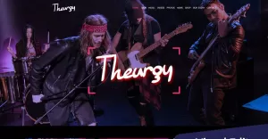 Theurgy - Music Band Moto CMS 3 Template - TemplateMonster