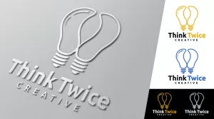 Think - Twice Logo - Logos & Graphics