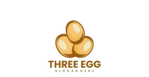 Three Egg Simple Logo Style
