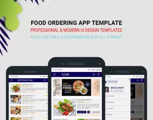 Ths Food Mobile App UI Kit PSD Template - TemplateMonster