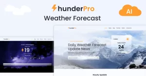 Thunder Pro: uw ultieme HTML-sjabloon voor weersvoorspellingen