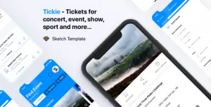 Tickie - Event & Conference Tickets Apps Sketch Template