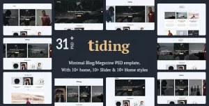 Tiding Minimal Blog/Magazine PSD Template