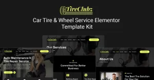 TireClubz - Car Tire and Wheel Service Elementor Template Kit