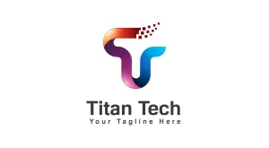 Titan - Tech - Letter T Logo Template - Logos & Graphics