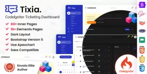 Tixia - Ticketing Codeigniter Admin Dashboard