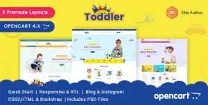 Toddler - Kids Clothing & Toys Opencart Theme