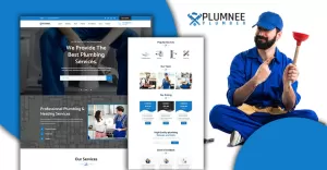 Tomaar-Plumnee Plumbing Services Landing Page WordPress Theme