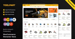 ToolPart – Tools Parts and Equipment Elementor WooCommerce Store