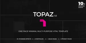 Topaz  Multi-purpose One Page Minimal Template