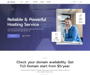 TopHost - Web Hosting Services Elementor Template Kit