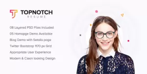 Topnotch - Creative Resume PSD Template