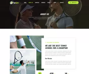 TopSpin – Tennis School & Sports Club Elementor Template Kit